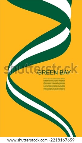 Green Bay Packers american footbal team uniform colors. Template for presentation or infographics.