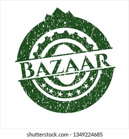 Green Bazaar distressed with rubber seal texture