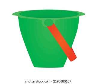 Grüner Strandtopf. Vektorgrafik