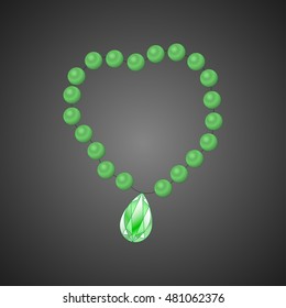 Green Beaded Necklace