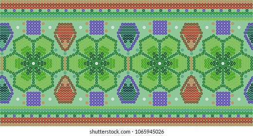Green beadwork - Ornamental