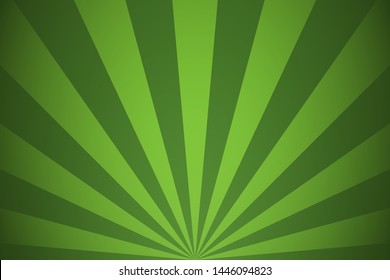 Green beams and rays abstract radial lines background