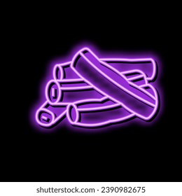 green bean cut neon light sign vector. green bean cut sign. isolated symbol illustration