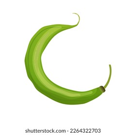 green bean food cartoon. vegetable healthy, fresh pod, organic, diet natural, pea plant, nutrition seed, ingredient green bean food vector illustration
