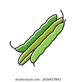 green bean fresh color icon vector. green bean fresh sign. isolated symbol illustration
