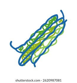 green bean fresh doodle icon sketch vector. green bean fresh sign. isolated symbol illustration