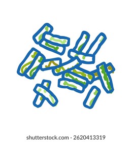 green bean ingredient doodle icon sketch vector. green bean ingredient sign. isolated symbol illustration