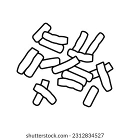 green bean ingredient line icon vector. green bean ingredient sign. isolated contour symbol black illustration