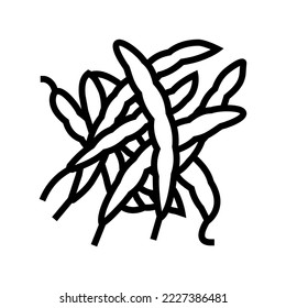 green bean natural line icon vector. green bean natural sign. isolated contour symbol black illustration