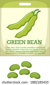 Green bean with package illustration