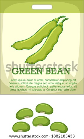 Similar – Image, Stock Photo Green beans packaged in plastic isolated