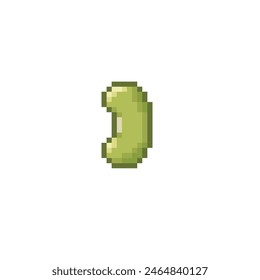 Green bean, pixel art seed