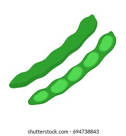 Green Bean Vector Design Image