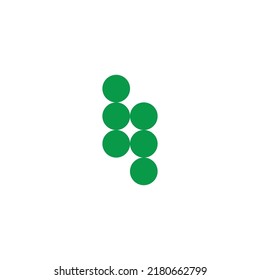 Green beans geometric symbol simple logo vector