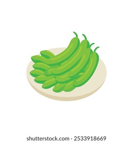 green beans icon vector illustration