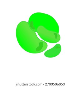 Ilustración de judías verdes. Diseño sencillo y limpio. Fresco, vibrante y orgánico. Perfecto para proyectos relacionados con la alimentación, la salud o la naturaleza. Aislado en blanco. 
