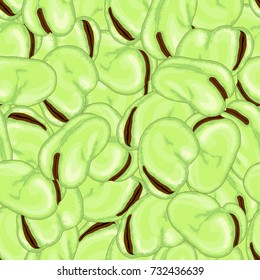 Green beans seamless pattern vector flat of fresh broad beans