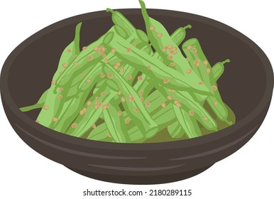 Green beans with sesame sauce