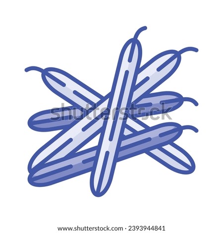 Green beans vector design, pods, haricot verts, healthy and organic vegetables