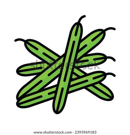 Green beans vector design, pods, haricot verts, healthy and organic vegetables