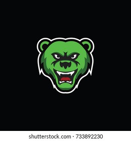 Green Bear Mascot Vector Design