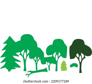 imagen del icono verde y hermoso del bosque.