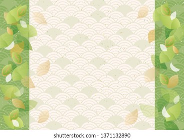 Green beautiful Japanese style pattern