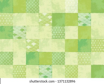 Green beautiful Japanese style pattern