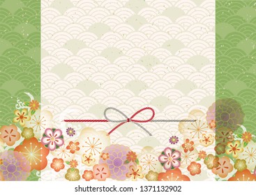 Green beautiful Japanese style pattern