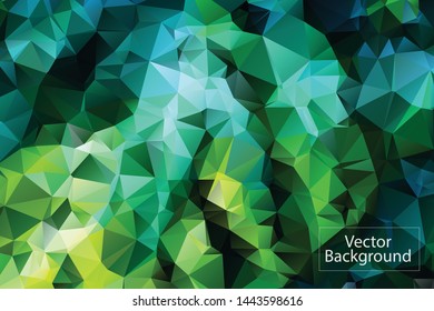 Green beautiful polygonal mosaic background vector