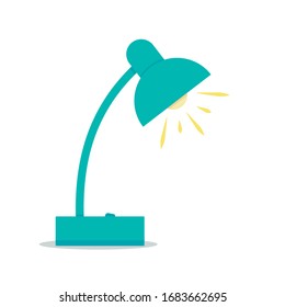 Green beautiful stylish table lamp modern icon