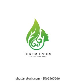 green beauty logo template