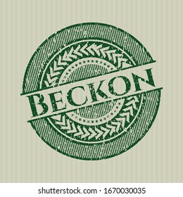 Green Beckon distress grunge stamp