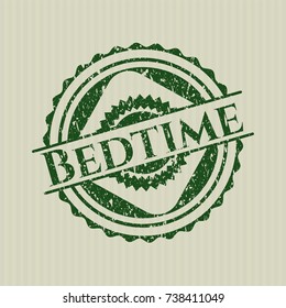 Green Bedtime rubber stamp