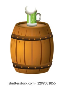 green beer barrel