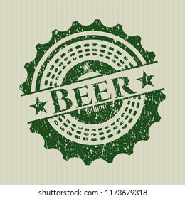 Green Beer distress grunge seal