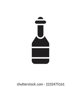 Ilustración de vectores de iconos con relleno de cerveza verde
