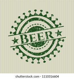  Green Beer grunge stamp