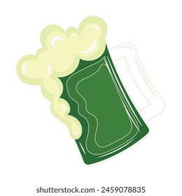 Green beer icon St Patrick day Vector illustration