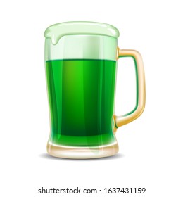 Green beer isolated vector design, Green beer on white background.