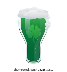 Green beer isolated vector illustration