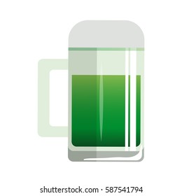 Green beer jar icon
