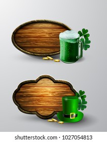 Green beer in mug vector