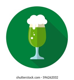 Green beer mug vector isolated. Saint Patrick's Day symbol. Design element for flyers or banners. Flat design.