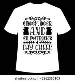 Green Beer And St. Patrick's Day Shirt Print Template, Lucky Charms, Irish, everyone has a little luck Typography Design