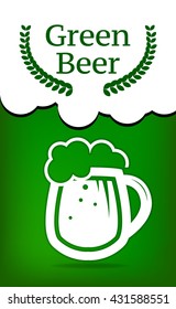 Green beer vector poster