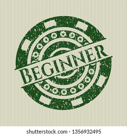 Green Beginner distressed rubber grunge texture seal