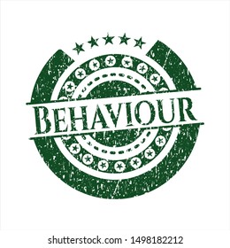Green Behaviour distressed rubber grunge stamp