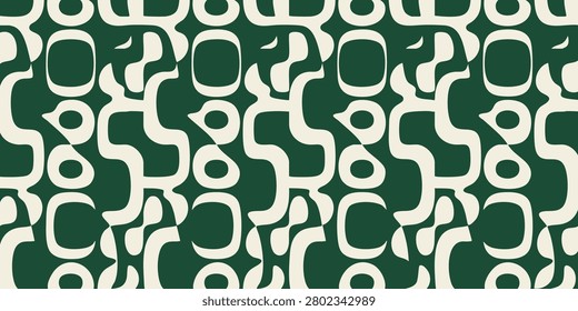 Green and beige abstract pattern fills the frame on a graphic design
