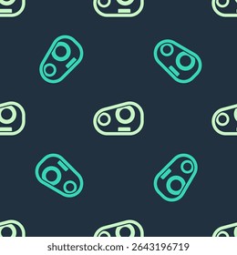 Green and beige Car headlight icon isolated seamless pattern on blue background.  Vector